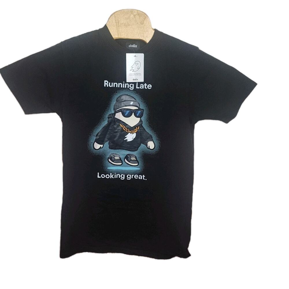 Dalix Ghost Running Late Relaxed Tee Size Small S NWT